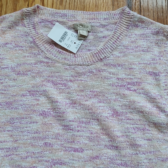 J Crew Knit Cotton Linen Vest Sweater Pink Purple White Coral Sleeveless XL - Picture 6 of 16